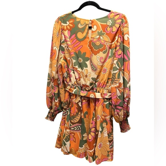 Flying Tomato Orange Green Wrap Sundress - Picture 2 of 11